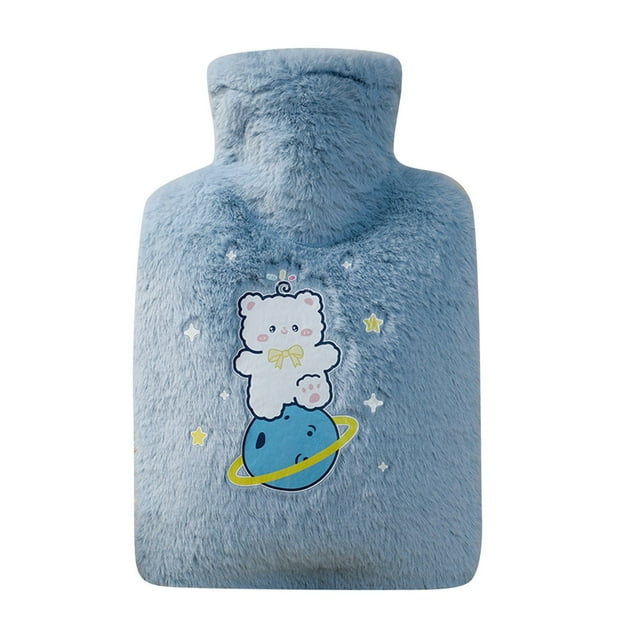 Cozy Cartoon Hot Water Bottle Warming Hand Warmer Thickened & Explosion Design Adorable Fuzzy Heat Pack for Winter Comfort
