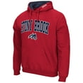 thumbnail image 2 of Men's Colosseum Red Stony Brook Seawolves Arch & Logo 3.0 Pullover Hoodie, 2 of 3