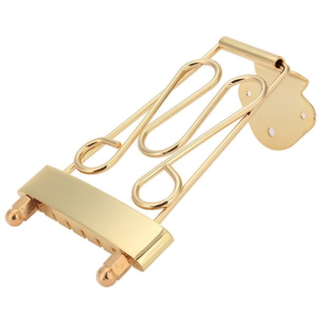 Cordal de trapecio con marco de cable de lujo para guitarra de 6 cuerdas / guitarra 335 (dorado)