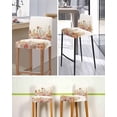 thumbnail image 5 of Farmhouse Flowers Bar Stool Covers Set of 2, Vintage Botanical Floral Eucalyptus Leaf Stretch Bar Chair Covers with Backs, Removable Pub Counter Height Chair Cover for Kitchen Dining Room Cafe, 5 of 7
