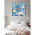 thumbnail image 6 of Summer Nautical Canvas Wall Art, Conch Shell Starfish Ocean Framed Wall Decor Modern Artwork Prints Painting for Living Room, Bedroom, Kitchen & Cafe Decor 8x8 Inch, 6 of 9
