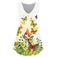 thumbnail image 4 of Patlollav Women Summer Sexy Fold Print Regular Lace Sleeveless V Neck Button Tops, 4 of 6