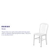 thumbnail image 4 of Flash Furniture Gael Commercial Grade White Metal Indoor-Outdoor Chair, 4 of 12