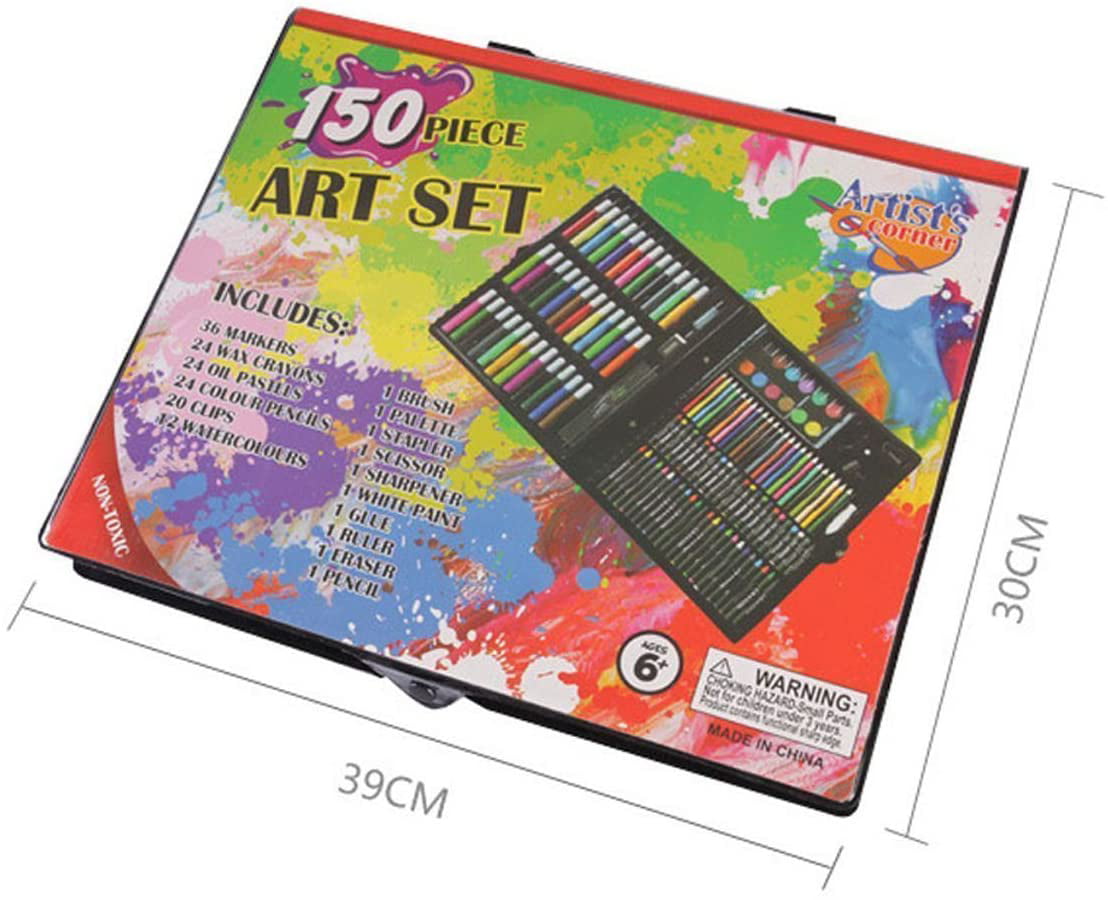 150PC CHILDRENS KIDS ART SET COLOURING DRAWING PAINTING MIXED COLOURS FOR  KIDS