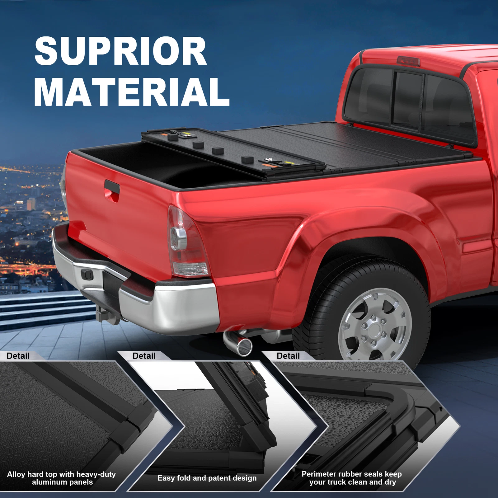 MOSTPLUS 5.5FT 4-Fold Hard Tonneau Cover for 2014-2025 2026 Toyota Tundra Truck Bed Waterproof