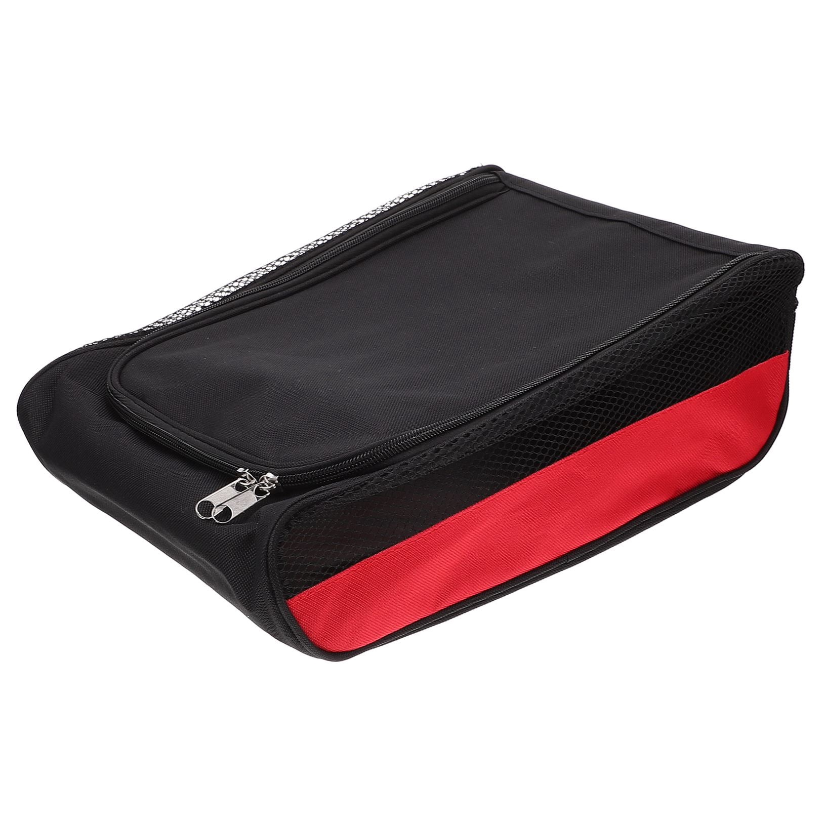 FONDOTIN Red Nylon Golf Shoe Bag, Breathable Travel and Sports Storage Pouch, and Lightweight, 1 Piece