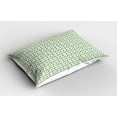 thumbnail image 2 of Ambesonne Floral Pillow Sham 2 Pack, Nature Outline Flower Petals, 26"x20", Apple Green Olive Green, 2 of 3