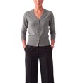 thumbnail image 2 of INSPIRE CHIC Womens Knit Cardigan Sweaters Long Sleeve V Neck Dressy Casual Office Tops Medium Gray, 2 of 6