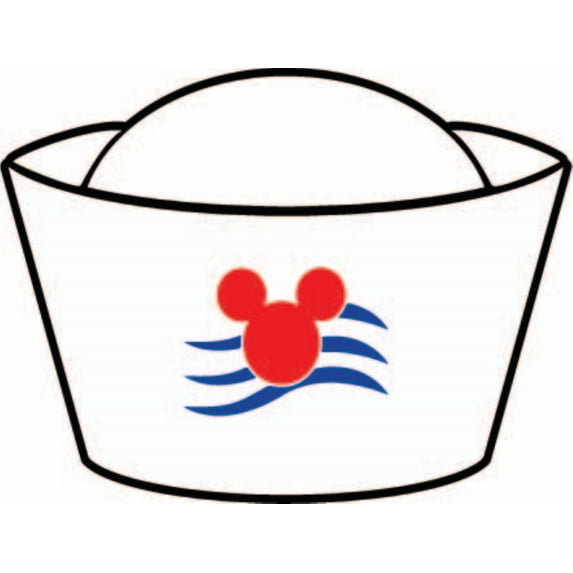 Sailor Hat Cartoon Character Cartoons Decors Wall Sticker Art Design Decal for Girls Boys Kids Room Bedroom Nursery Kindergarten Home Decor Stickers Wall Art Vinyl Decoration (8x10 inch)