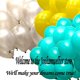 thumbnail image 2 of 100 globos de látex azules de 12 pulgadas para fiestas de cumpleaños, decoración de bodas para adultos, globos de helio para baby shower, globos azules y verdes, 2 of 5