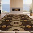 thumbnail image 2 of Design&I 3'x5' Ultra Soft Throw Mat, Music Motif Retro Vintage Soundwave Cd Disc Shape Record Vinyl Refined None Fluffy Washable Easy Care Indoor rug for Bedside Hallway, 2 of 7