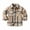 Brown, variant on Zwiiyzr 2024 Kids Zwiiyzr 2024 Toddler Baby Boys Girls Flannel Shirt Plaid Jacket Long Sleeve Lapel Button Down Pocketed Shirts Coats Shacket Cardigan Coat Outwear for 0-10 Years Black for 3-6 Months