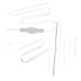 thumbnail image 6 of OULII Bridal Rhinestone Belt Dazzling Design for Weddings and Parties 2Pcs, 6 of 8