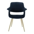 thumbnail image 6 of LumiSource Gold Metal, Blue Velvet Vintage Flair Chair - Set of 2, 6 of 10
