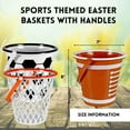 thumbnail image 2 of Sports Themed Easter Baskets with Handles for Home Kitchen Party Favor Treats Candies Egg Hunting Bucket Goodie Storage Container Empty Filler Birthday Gift Decoration Set Supplies - 3 Count, 2 of 7