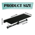 thumbnail image 3 of KUMHONW Double Toilet Paper Holder,Bathroom Tissue Holder with Shelf,SUS304 Stainless Steel Toilet Paper Roll Holder Storage Dispenser, Wall Mount Drilling Paper Rack Black, 3 of 9