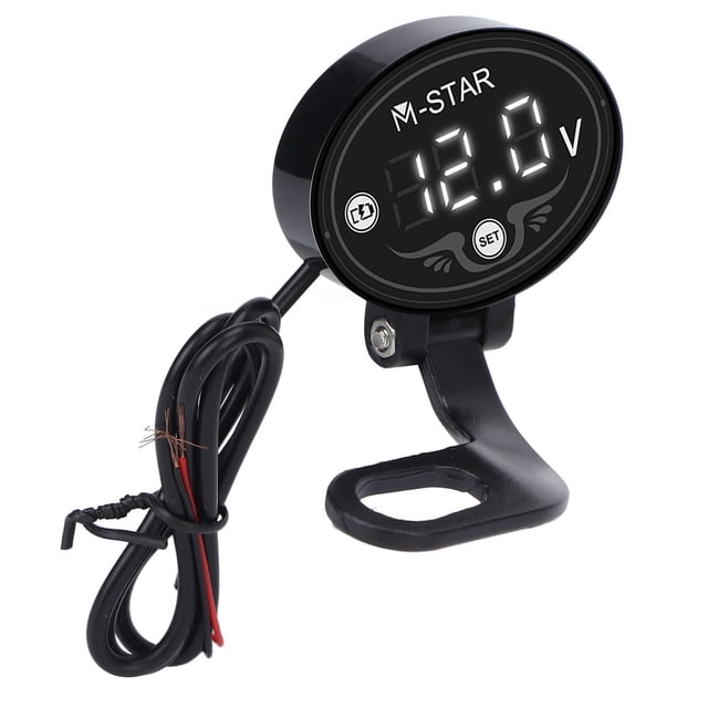 Voltímetro LED de Medidor Digital 9-24V Instalación de agua inteligente ABS ABS MONITOR DE BATERIA PARA FRONUCIR CON SEGURIDAD