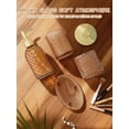 thumbnail image 5 of Cirhy Amber Brown Glass Bathroom Accessories Set, 4 Piece Bathroom Set with Soap Dispenser, Toothbrush Holder, Qtip Holder and Tray, Vintage Bathroom Decor Set for Home Apartment, 5 of 7