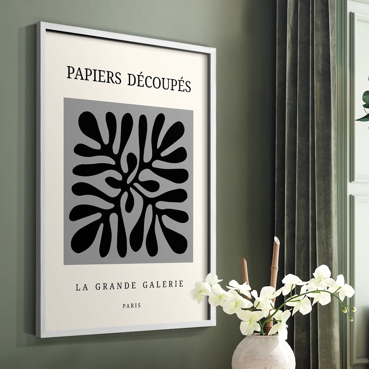 Matisse CCCXCVI in White Solid Wood 11 x 14 Framed Print