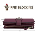 thumbnail image 4 of Women's Wallet RFID Blocking Credit Card Holder Large Capacity Wristlet Leather Wallets Purse, 4 of 5
