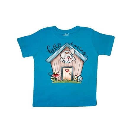 

Inktastic Hello Spring Birdhouse Gift Toddler Toddler Girl T-Shirt