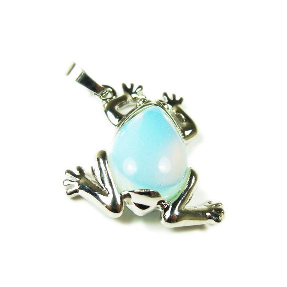 25x35mm Opalite Frog Pendant For Jewelry Making