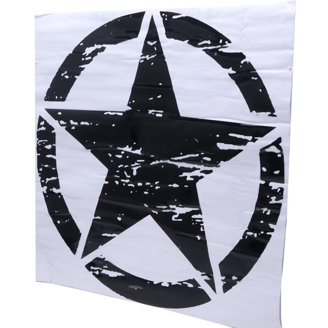 Auto Body Sticker, Body Graphic Decal Waterproof Black PVC 19.7in For Decoration