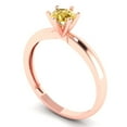 thumbnail image 2 of 0.5 ct Round Cut Natural Citrine Solitaire Engagement Ring for Women in 18K Rose Gold, 2 of 5