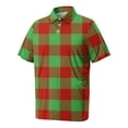 thumbnail image 6 of Domzest Men's Big and Tall Polo Shirts Short Sleeve Moisture Wicking Plus Size T Shirts Quick Dry Collared Plaid Golf Shirt Green 7XL, 6 of 6
