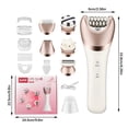 thumbnail image 3 of Depiladora facial inalámbrica Fiudx 6 en 1 recargable para mujer cara manos piernas axilas, 3 of 7