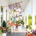 thumbnail image 3 of Spring Summer Welcome Wreath House Flag 28 x 40 Inch Magnolia Leaves House Flag Vertical Double Sided Burlap Farmhouse Large Flags Outdoor Outside Seasonal Yard Decoration, 3 of 6