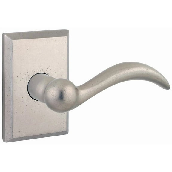 Baldwin Reserve HDARCRRSR492 Half Dummy Right Hand Arch Lever and Rustic Square Rose White Bronze Finish