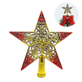 thumbnail image 2 of Adorno para Árbol de Navidad Brillar con Forma de Estrella Dorado y Rojo 1 Pieza, 2 of 5