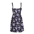 thumbnail image 5 of Njagoc3 Womens Comfy Summer Casual Square Neck Sleeveless Floral Tank Dress with Pockets High Waist A-Line, 5 of 5