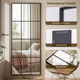 thumbnail image 3 of Easy4Home 25"x69" Rectangular Full Length Windowpane Mirror Decorative Floor Mirror Wall-Mounted, Black, 3 of 6