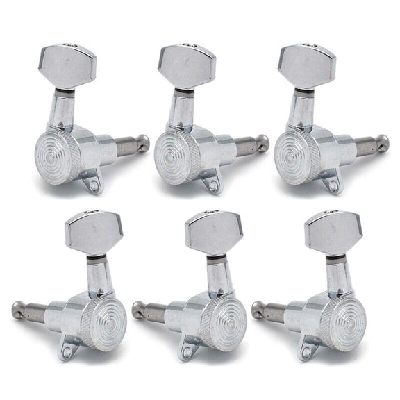 Guitar Auto Locked String Tuning Pegs Tuner Machine  Head for Folk Acoustic Electric Guitar Chrome Black