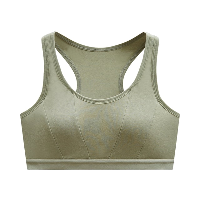 Aayomet Bralettes for Women Plus Size Back Wrapped Chest Thin Without Steel Rings Bra (Green, L)