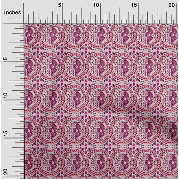 oneOone Cotton Flex Fabric Floral & Paisley Block Print Fabric By Yard 40 Inch Wide
