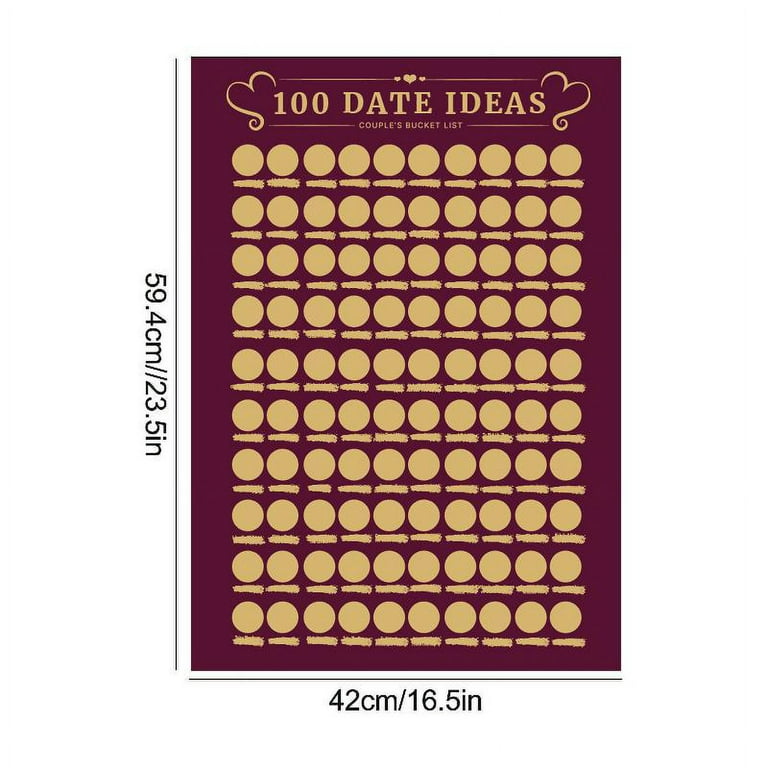 100 Dates Scratch-Off Poster – Cazoba