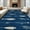 Blue, Pattern 1, variant on ODIKA 4'x6' Machine Washable Non-Slip Area Rug, Charming Coastal Fishing Motif Nautical Blue High Traffic Rug, Blue, 4609