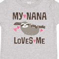 thumbnail image 4 of Inktastic My Nana Loves Me Sloth Girls Toddler T-Shirt, 4 of 5