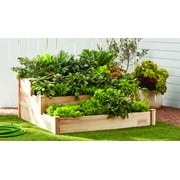 Expert Gardener 3 Tier Cedar Raised Garden Bed,48x48x21in