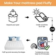 thumbnail image 2 of BaliChun Queen Size Mattress Pad Cotton Top Mattress Topper Fitted Quilted Mattress Cover Soft Breathable Pillow Top Cooling Mattress Protector Stret, 2 of 7