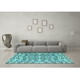 thumbnail image 3 of Ahgly Company Indoor Square Abstract Light Blue Modern Area Rugs, 8' Square, 3 of 4