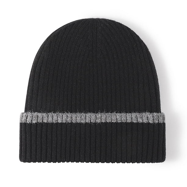 Gorros de lana para hombre, gorros de invierno para mujer, gorros gruesos y cálidos, gorros de calavera para clima frío