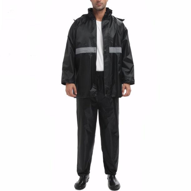 Ropa abrigo lluvia con anti-Tormenta reflectante para hombres (l)
