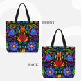 thumbnail image 2 of Balery Colorful Floral Bolsa de Mano para Mujeres con Cremallera, Bolsa de Gimnasio con Compartimentos, Bolsa para Laptop, Bolsa para Trabajo, 2 of 7
