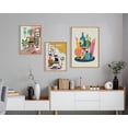 thumbnail image 6 of Kate and Laurel Sylvie Mid Century Modern Cocktails Framed Canvas Wall Art by Rachel Lee of My Dream Wall, 23x33 Natural, Colorful Mid-Century Modern Wall Art, 6 of 6