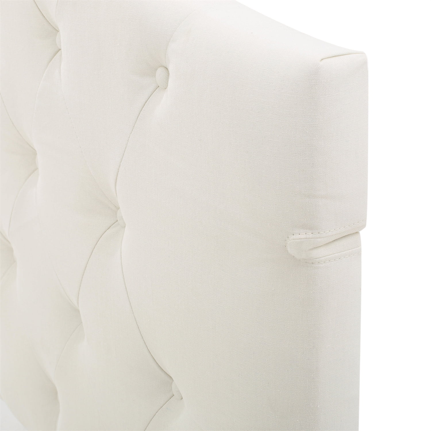 Kepooman Queen / Full Size Tufted Button Soft Fabric Upholstered Twin Headboard in Beige Kepooman Queen / Full Size Tufted Button Soft Fabric Upholstered Twin Headboard in Beige