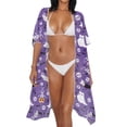 thumbnail image 3 of HELLHERO Polyester Bathing Suit Coverups for Beach Loose Half Sleeve Halloween, 3 of 6